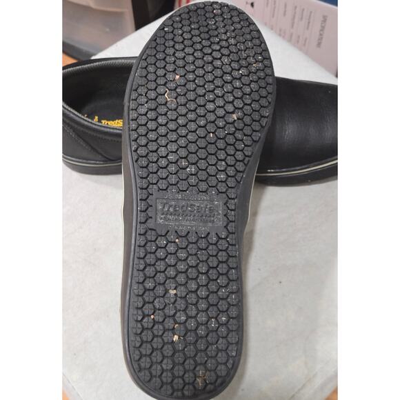 TredSafe Black Slip Resistant 9Men/10Women Work Shoe Leather - Picture 4 of 6